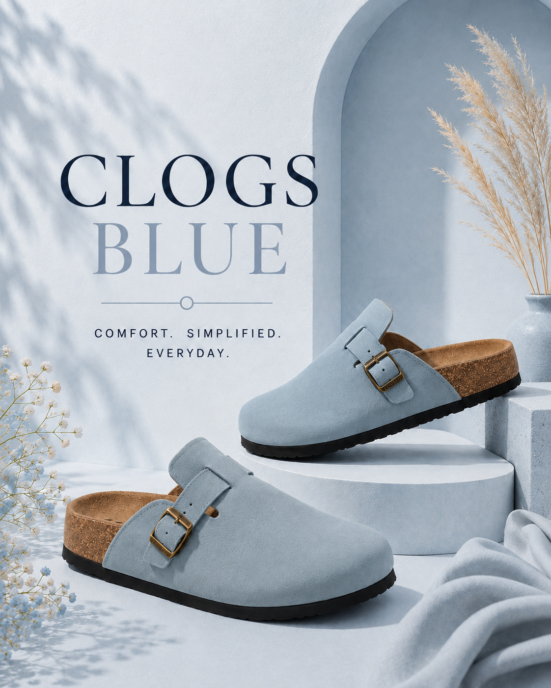 Men Clogs Blue